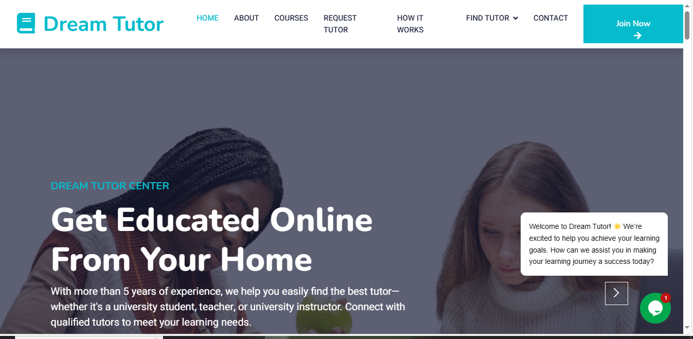 Dream Tutor platform.